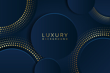 Premium background design with gold circle on dark backdrop