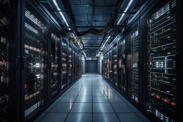 Fototapeta premium Stunning Illustration of Modern Data Center