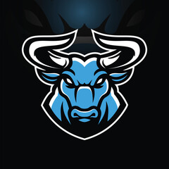 Obraz premium bull mascot logo design with modern illustration
