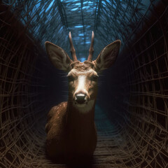 deer in modern space