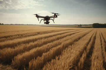 Autonomous drone surveying agricultural field