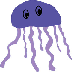 Jellyfish cartoon character
