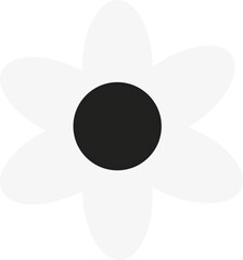 White flower blooming icon