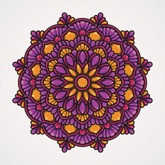 Modern ornamental mandala background decoration. suitable for henna tattoos coloring books. islam hindu buddhist india pakistan chinese arab