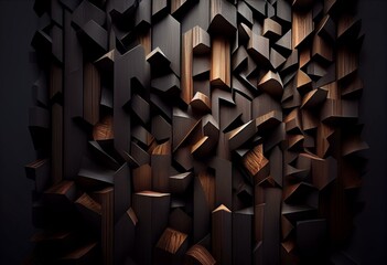 design of dark wood background image generative AI