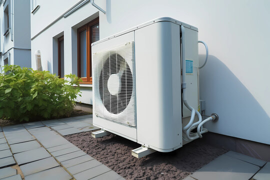 Installing a Heat Pump Outside Residential Home - PAC