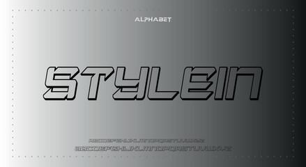 stylein Abstract Fashion Best font alphabet. Minimal modern urban fonts for logo, brand, fashion, Heading etc. Typography typeface uppercase lowercase and number. vector illustration full Premium look