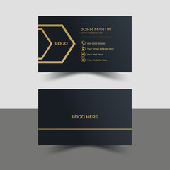 modern creative business card and name card Template.horizontal simple clean vector design,layout in rectangle size.Elegant dark and black background color. double sided business card template modern 