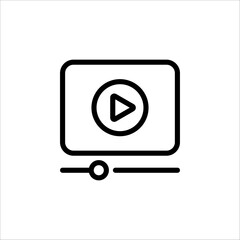 Video player icon. sign for mobile concept and web design. vector illustration on white background