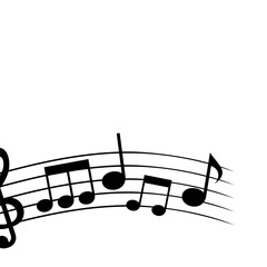 Sketch of musical notes