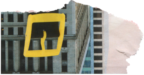 gray textured scrap of magazine paper