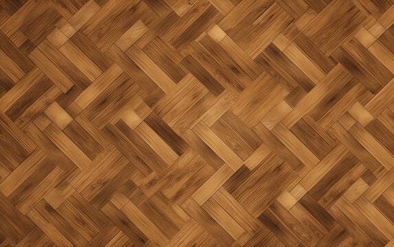 Fragment of parquet floor for background. Flooring pattern. Generative AI