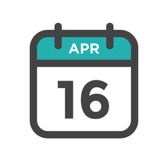 April 16 Calendar Day or Calender Date for Deadline or Appointment