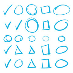 Blue Swirls and Swooshes Vector Accent Line Work