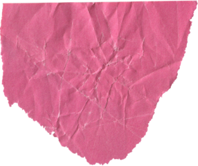 pink textured scrap of magazine paper