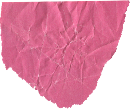 pink textured scrap of magazine paper