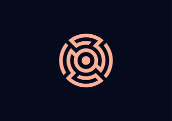 abstract Letter S design based on Line circle shape