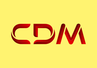 Modern gradient lettermark CDM Red color