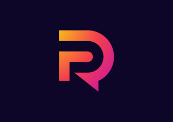 modern and iconic logo symbol based on letter FR