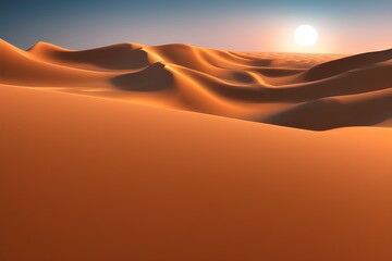 Fototapeta na wymiar sand dunes in the desert - generative ai