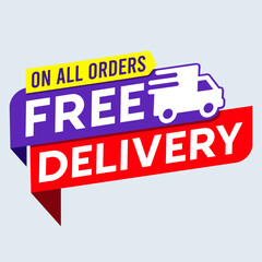 Free Delivery Sales Banner Design 