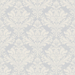 Vector damask seamless pattern background. Classical luxury old fashioned damask ornament, royal victorian seamless texture for wallpapers, textile, wrapping. Exquisite floral baroque template.	
