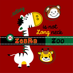 Activy zebra cartoon vector design