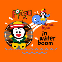 Water boom cartoon vector design