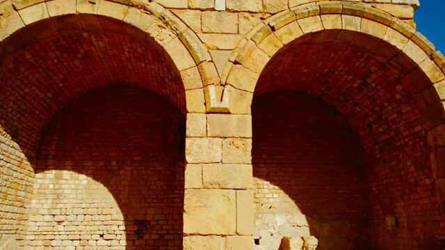 The Colonial Forum of Tarragona, built by the Romans in the 1st century AD in Tarragona, or Tarraco, Spain, dedicated to Augustus