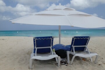 Lounge Chairs on Eagle Beach Aruba