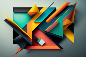 3d geometric shapes abstract background. Vector illustration for covers, banners, flyers and posters and other