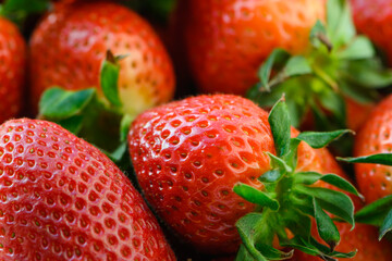 background of fresh red strawberries 1