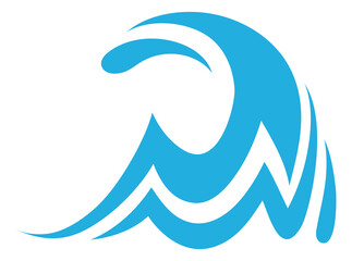 Wave icon. Water motion symbol. Clean nature sign
