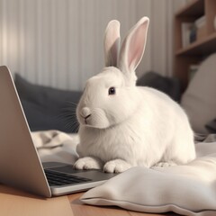 The Easter Bunny Goes Virtual: Bunny with a Laptop, Generative AI