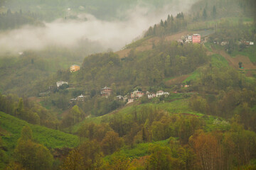 Obraz premium morning in the mountains