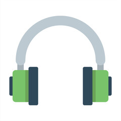 Podcast headphones icon. Flat illustration of Podcast headphones vector icon for web design isolated.Headphone Symbol