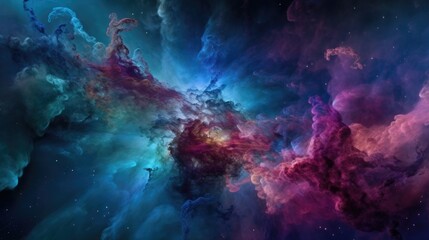 Obraz premium Bursting Nebula. Generative AI