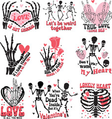 Skeleton Valentine's Sublimation Bundle