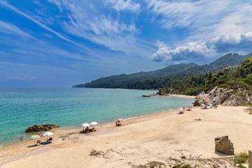 Foto op Canvas View on calm Fava sand beach near Vourvourou, Greek peninsula Sithonia, Chalkidiki © ververidis