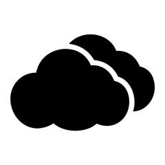 cloudy glyph icon