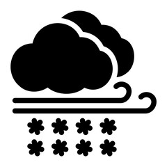 snowfall glyph icon