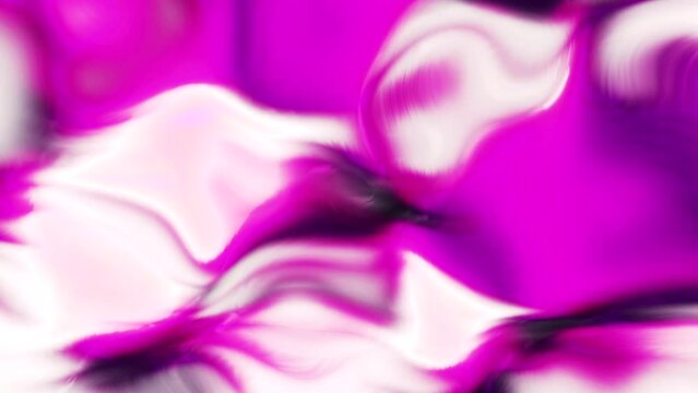 Pink volumetric paint with animation. Motion. Dense gouache smeared with spots made in 3d format.