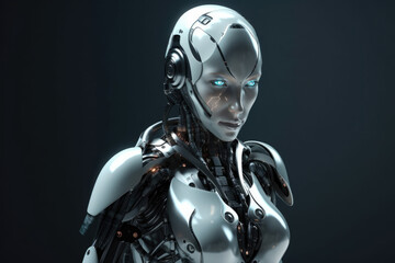 Futuristic Woman with a High-Tech Armor'', generative ai