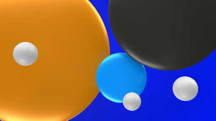 Geometric 3d colorful shapes. Abstract background with light colour palette.