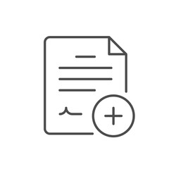 Add document line outline icon