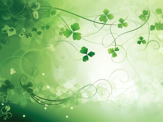 abstract background with clover leaves for St. Patrick's Day.