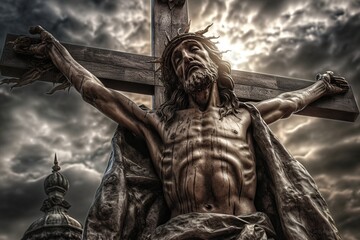 Crucifixion of Jesus Christ made with generative AI