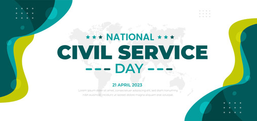 National Civil Service Day background or banner design template celebrated in april 21