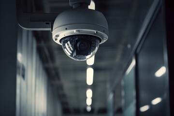 CCTV Modern Surveiilance Camera Securing the zone, AI Generated