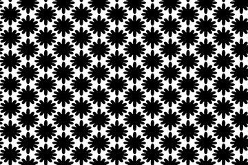 Seamless black and white geometric pattern. Tileable texture background.